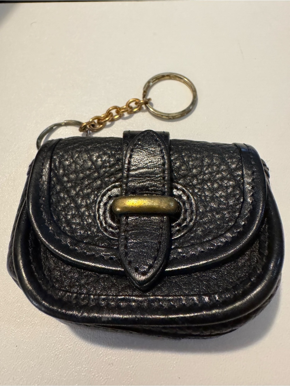 Rare Vintage Dooney & Bourke AWL Pebbled Leather Bag Charm/ Keychain/Coin Purse